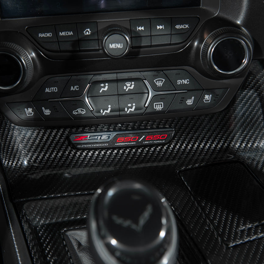 Corvette C7 | Carbon Fiber Center Console Bezel Cup Holder Trim Panel image 12