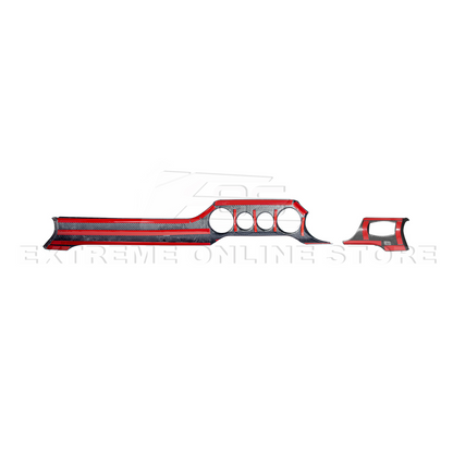 2015-23 Ford Mustang DRY CARBON FIBER Instrument Dashboard Panel Trim image 22