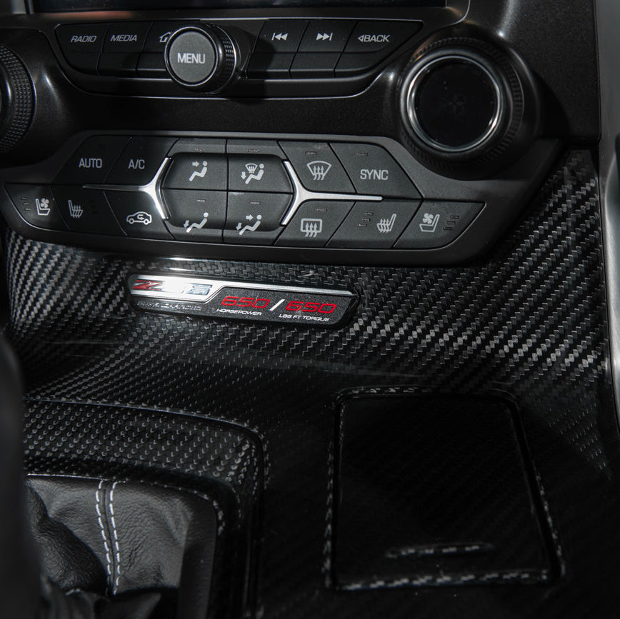 Corvette C7 | Carbon Fiber Center Console Bezel Cup Holder Trim Panel image 13