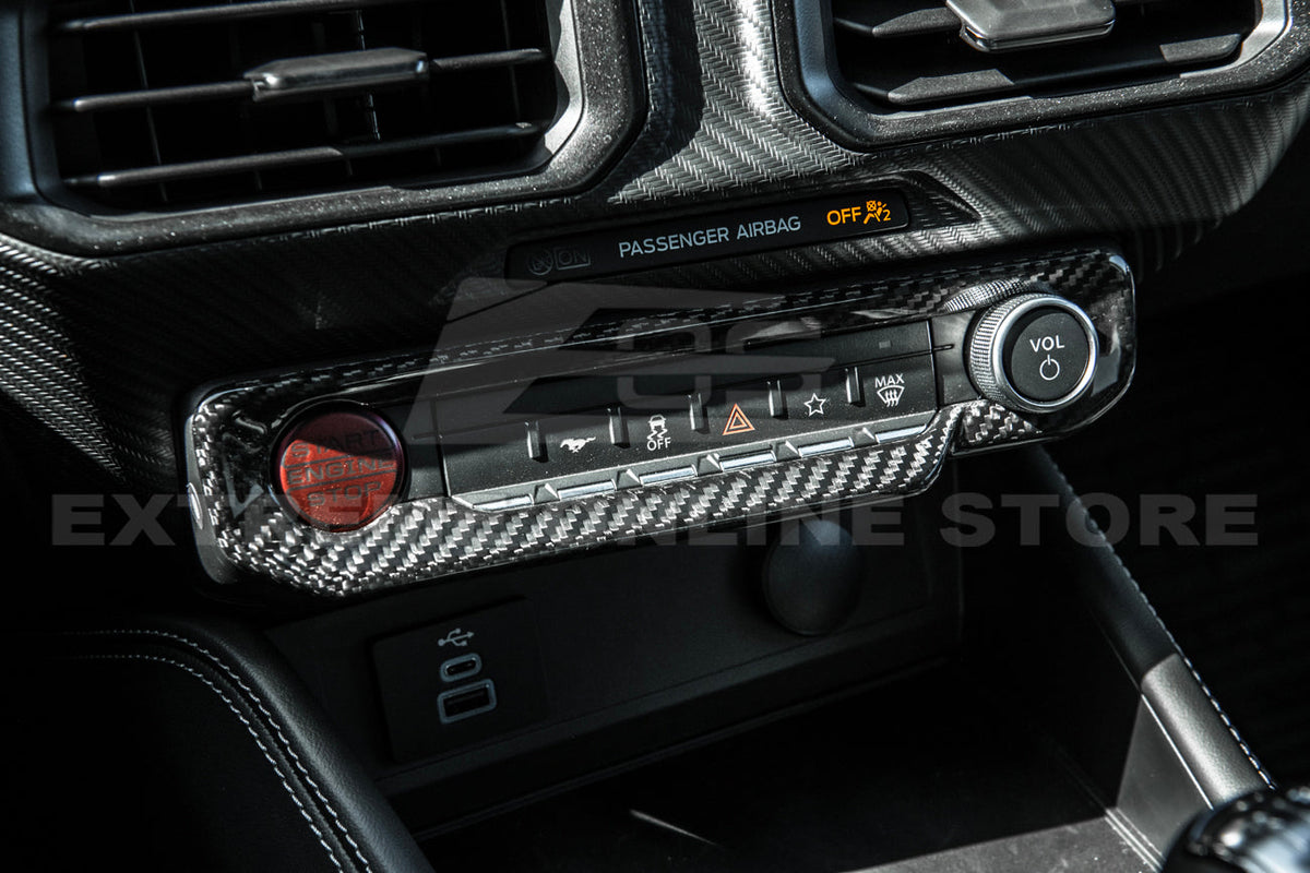 2024+ Ford Mustang DRY CARBON FIBER AC Control Panel Cover image 4