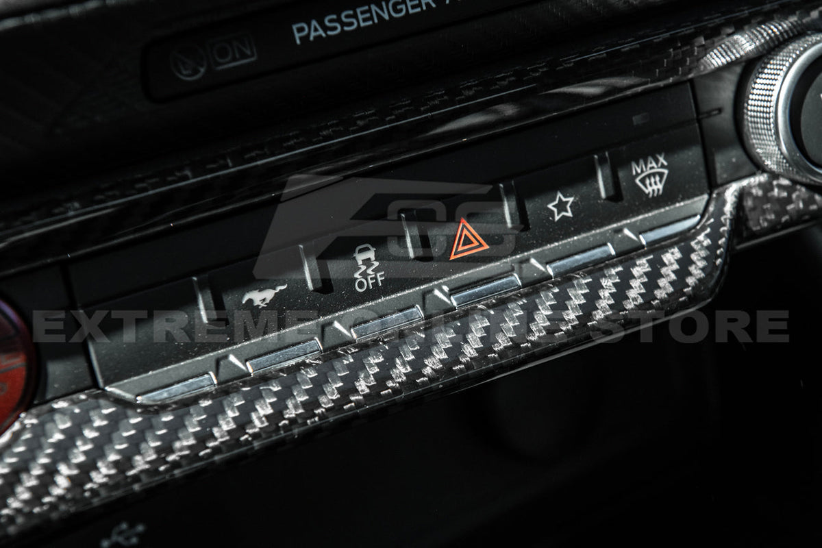 2024+ Ford Mustang DRY CARBON FIBER AC Control Panel Cover image 3