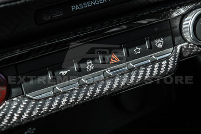2024+ Ford Mustang DRY CARBON FIBER AC Control Panel Cover image 3