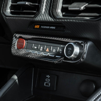 2024+ Ford Mustang DRY CARBON FIBER AC Control Panel Cover image 2