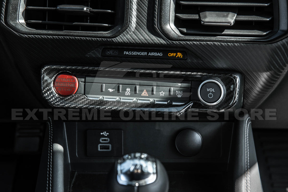 2024+ Ford Mustang DRY CARBON FIBER AC Control Panel Cover image 6
