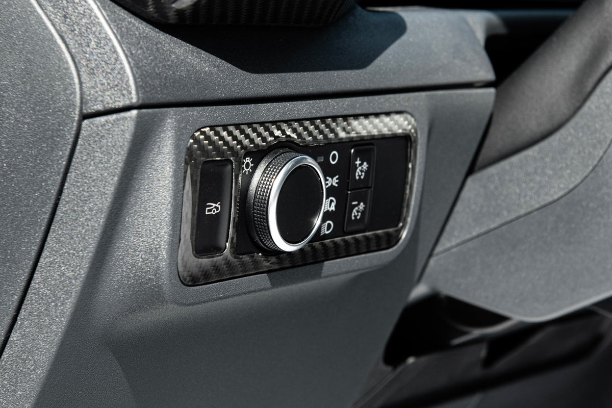 2021-Up Mustang Mach-E DRY CARBON FIBER Head Light Control Panel Trim image 4