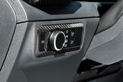 2021-Up Mustang Mach-E DRY CARBON FIBER Head Light Control Panel Trim image 4