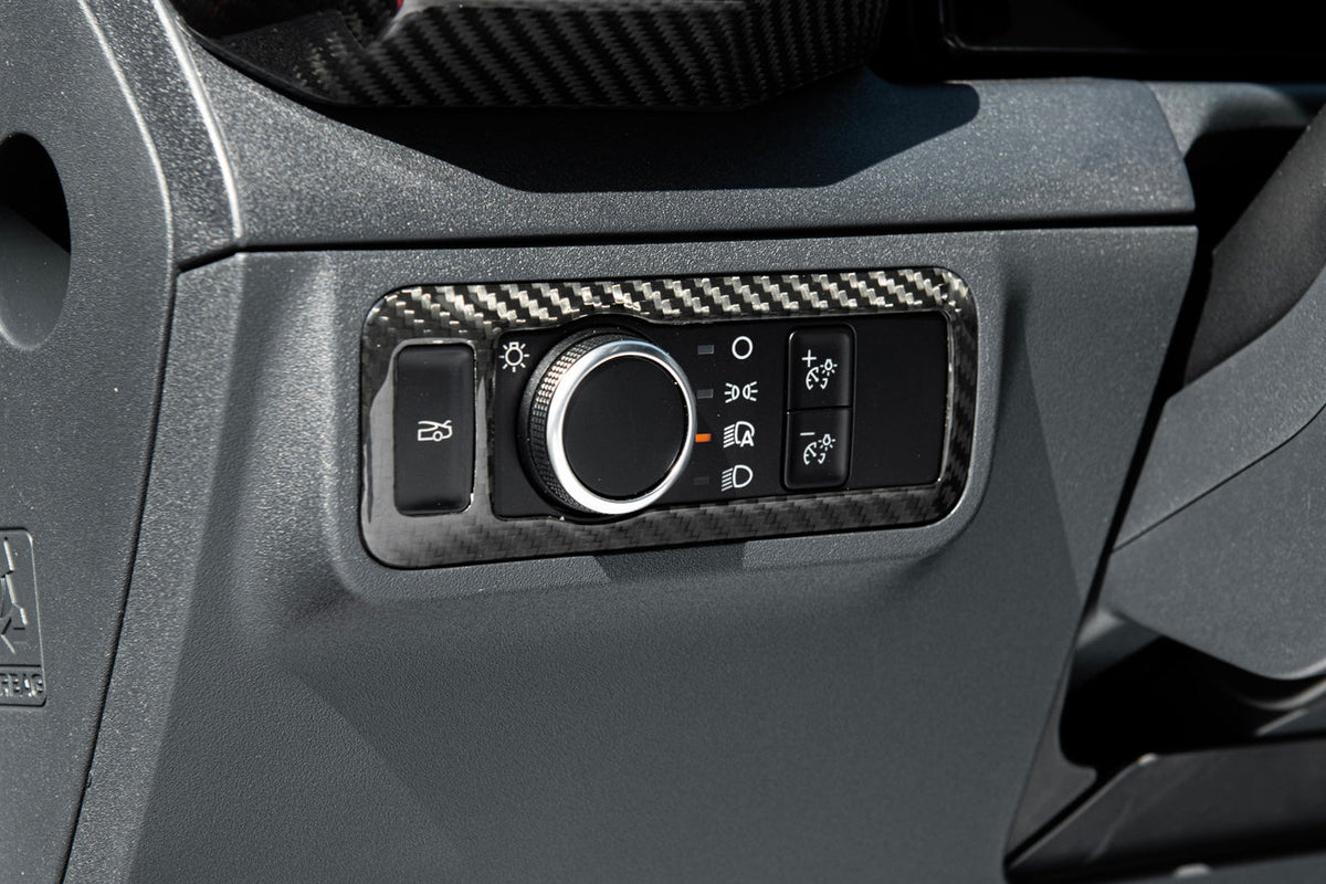 2021-Up Mustang Mach-E DRY CARBON FIBER Head Light Control Panel Trim image 5