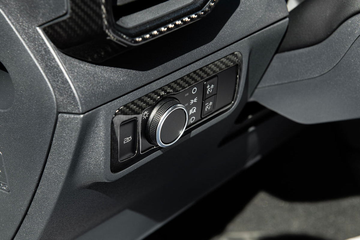 2021-Up Mustang Mach-E DRY CARBON FIBER Head Light Control Panel Trim image 3