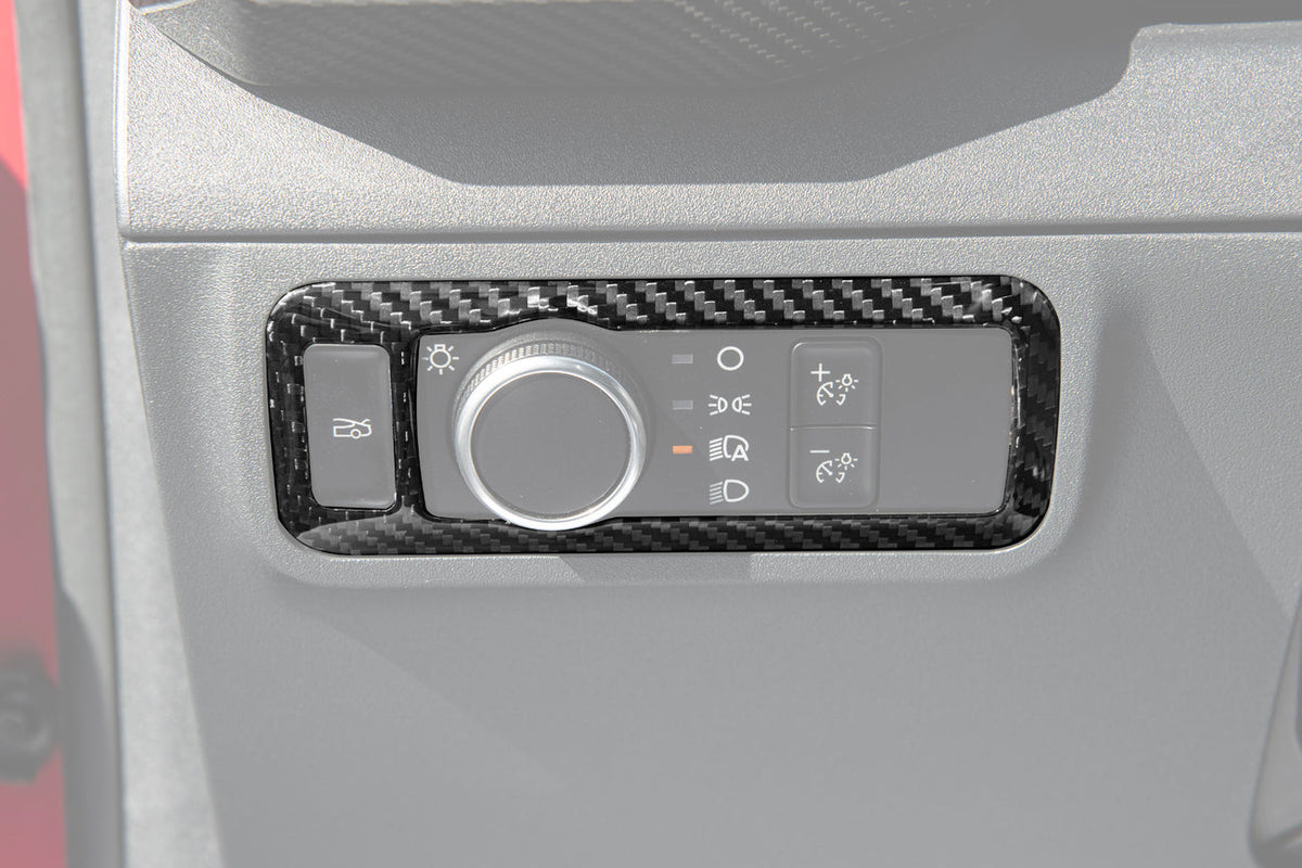 2021-Up Mustang Mach-E DRY CARBON FIBER Head Light Control Panel Trim image 7