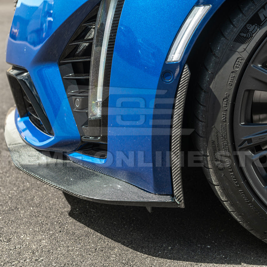 2020-Up Cadillac CT5-V Blackwing CARBON FIBER Front Splitter Side Wheel Arch image 11