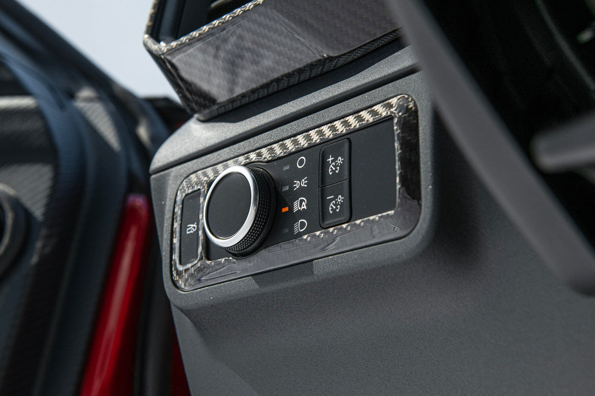 2021-Up Mustang Mach-E DRY CARBON FIBER Head Light Control Panel Trim image 6