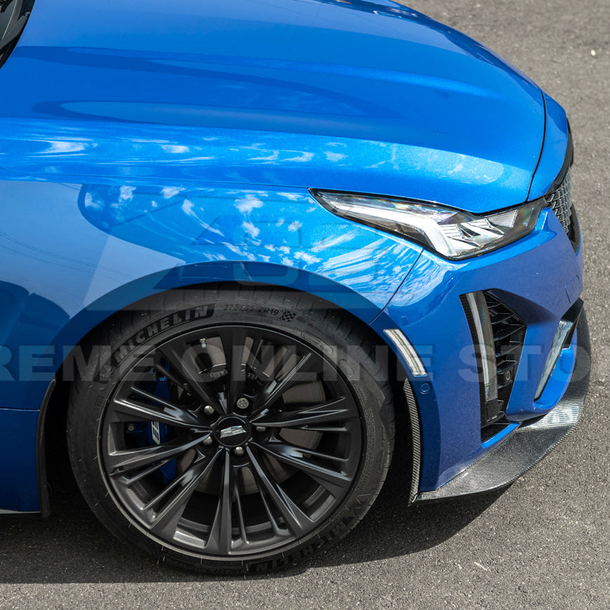 2020-Up Cadillac CT5-V Blackwing CARBON FIBER Front Splitter Side Wheel Arch image 9