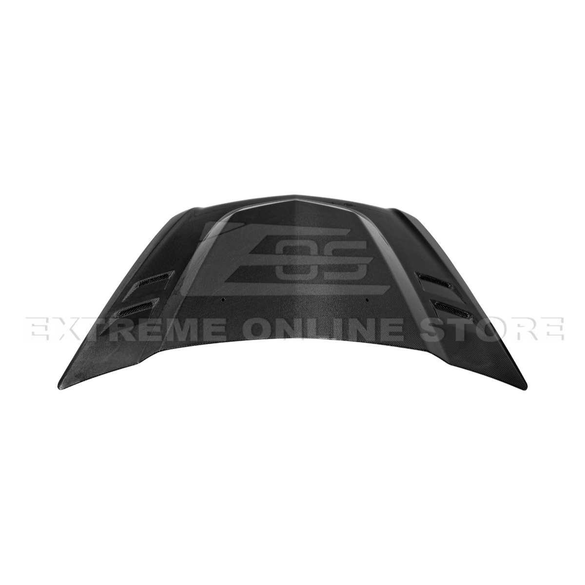 2009-15 Cadillac CTS-V Double Sided CARBON FIBER Middle Vented Front Bumper Hood image 5