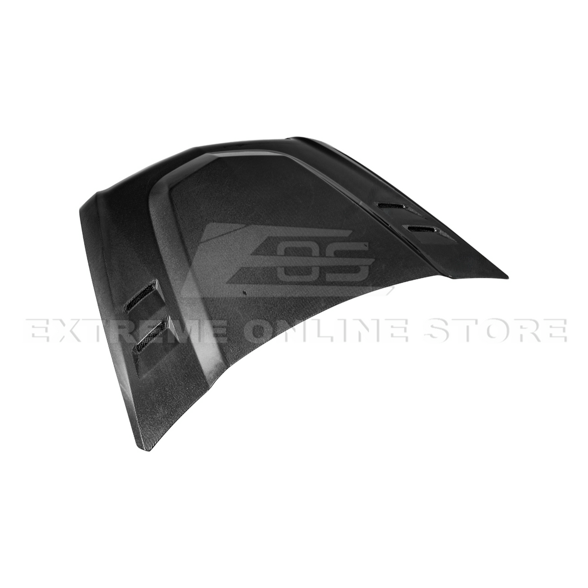 2009-15 Cadillac CTS-V Double Sided CARBON FIBER Middle Vented Front Bumper Hood image 4