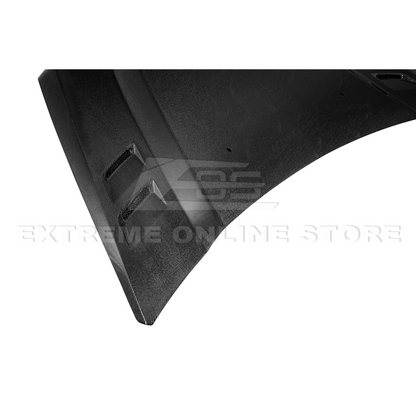 2009-15 Cadillac CTS-V Double Sided CARBON FIBER Middle Vented Front Bumper Hood image 6