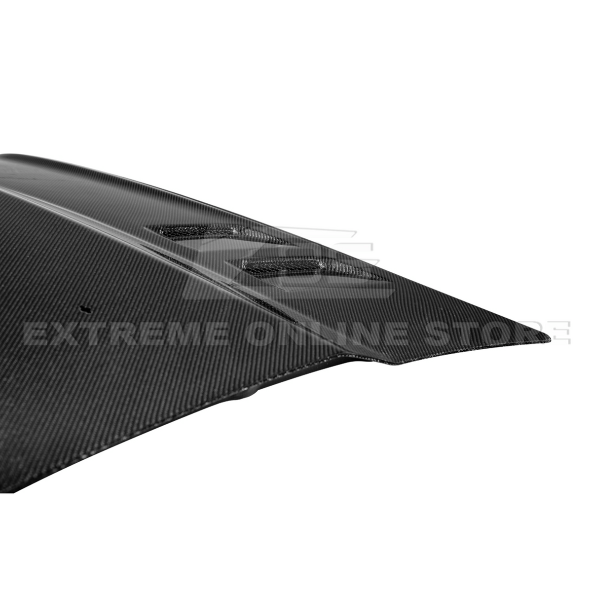 2009-15 Cadillac CTS-V Double Sided CARBON FIBER Middle Vented Front Bumper Hood image 7