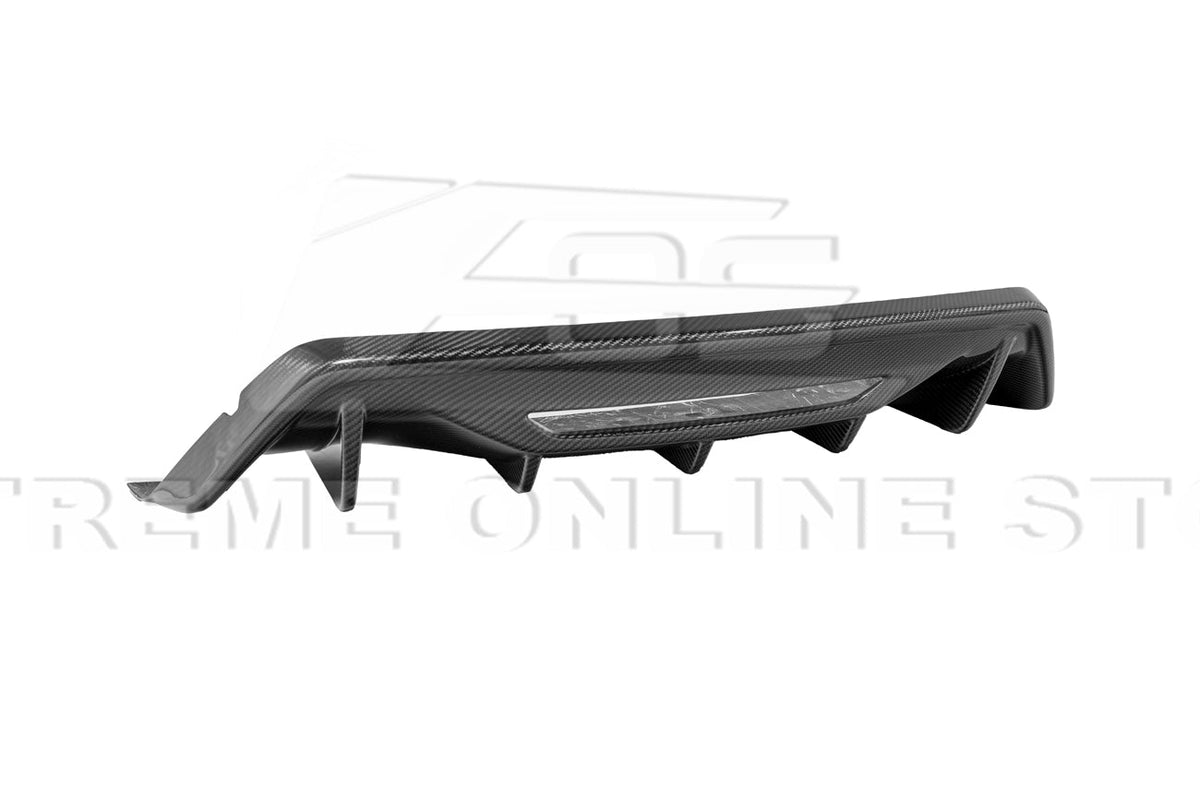 2024+ Ford Mustang Rear Finned Dry Carbon Fiber Bumper Diffuser image 12