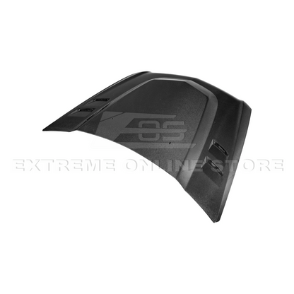2009-15 Cadillac CTS-V Double Sided CARBON FIBER Middle Vented Front Bumper Hood image 11