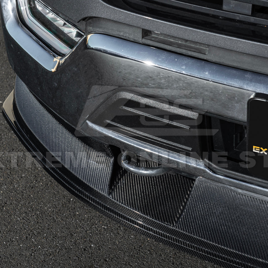 2021-Up Ford F-150 EOS Performance CARBON FIBER 2Pcs Front Bumper Lip Splitter image 15