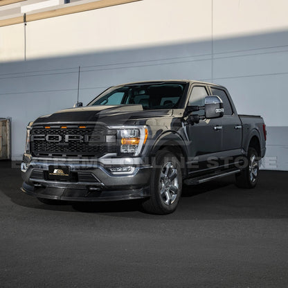 2021-Up Ford F-150 EOS Performance CARBON FIBER 2Pcs Front Bumper Lip Splitter image 4