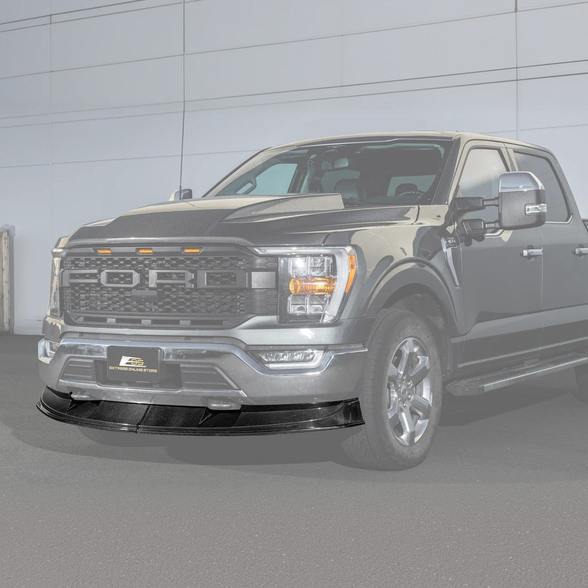 2021-Up Ford F-150 EOS Performance CARBON FIBER 2Pcs Front Bumper Lip Splitter image 3