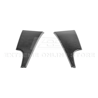 2015-23 Ford Mustang DRY CARBON FIBER Dashboard Lower Trim Cover Pair image 9