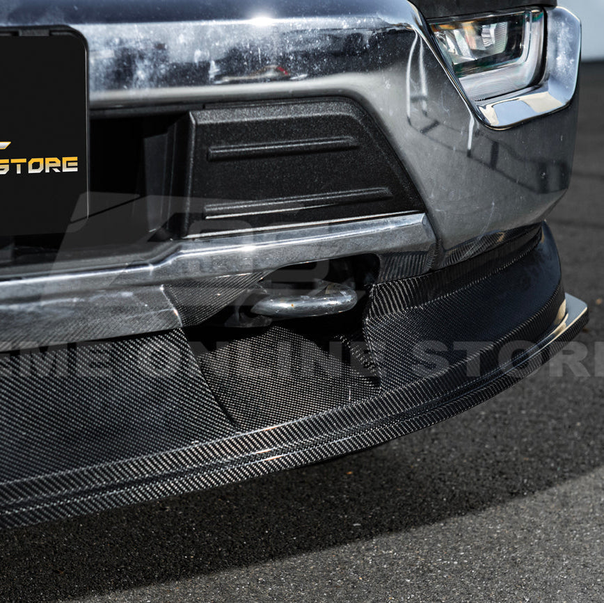 2021-Up Ford F-150 EOS Performance CARBON FIBER 2Pcs Front Bumper Lip Splitter image 20