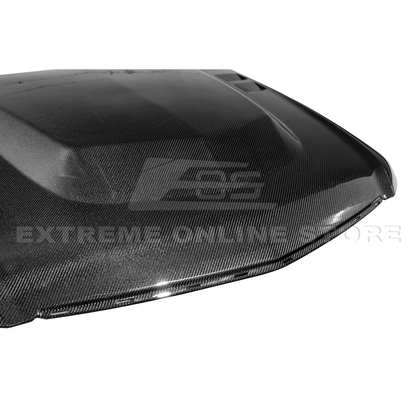 2009-15 Cadillac CTS-V Double Sided CARBON FIBER Middle Vented Front Bumper Hood image 14