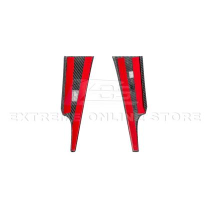 2015-23 Ford Mustang DRY CARBON FIBER Dashboard Lower Trim Cover Pair image 14