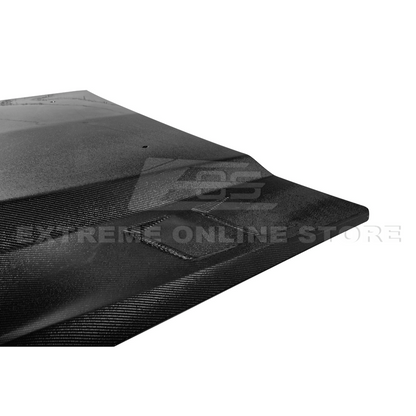 2009-15 Cadillac CTS-V Double Sided CARBON FIBER Middle Vented Front Bumper Hood image 15
