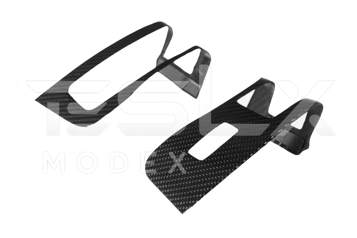2020-23 Tesla Model 3 20-24 Y Carbon Fiber Interior Door Glass Lifting Panel Cover image 14