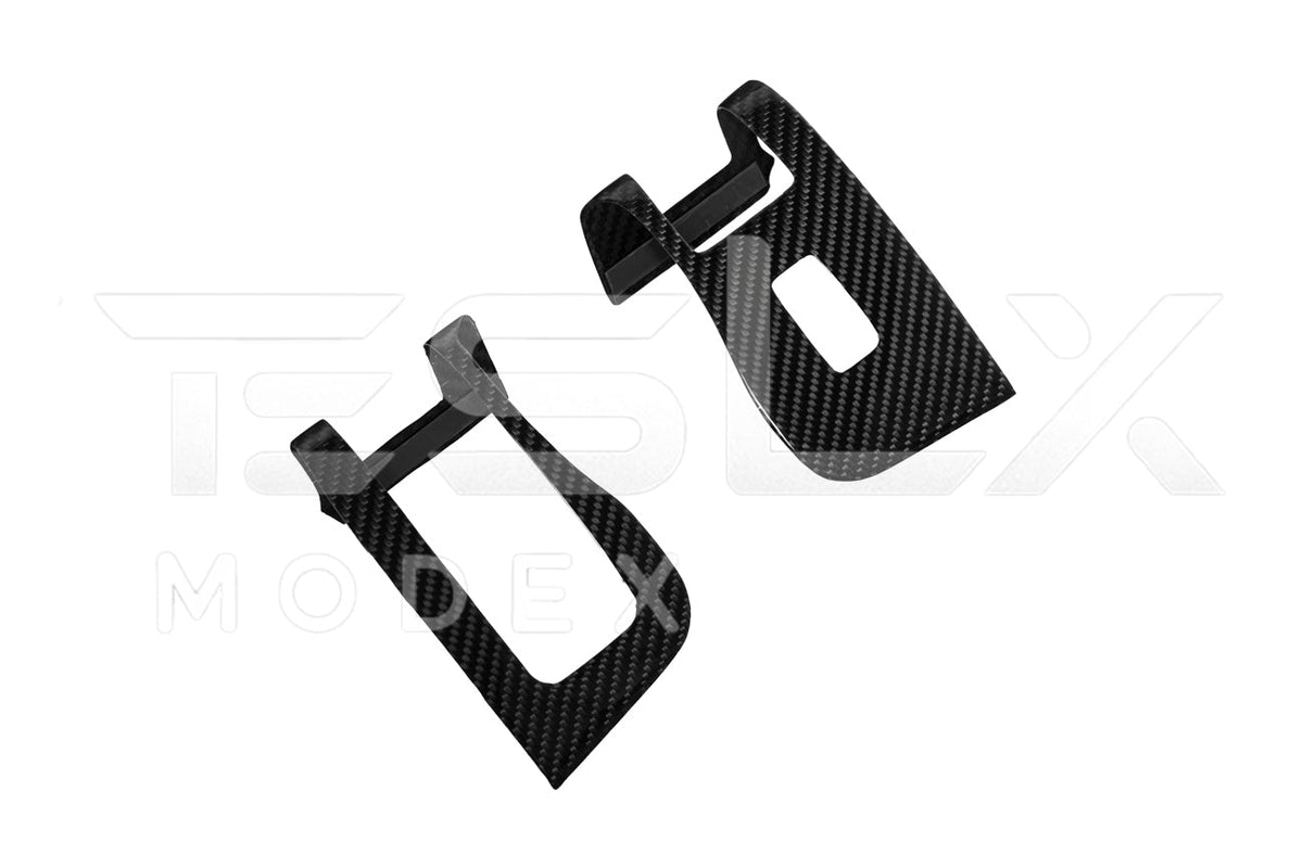 2020-23 Tesla Model 3 20-24 Y Carbon Fiber Interior Door Glass Lifting Panel Cover image 15