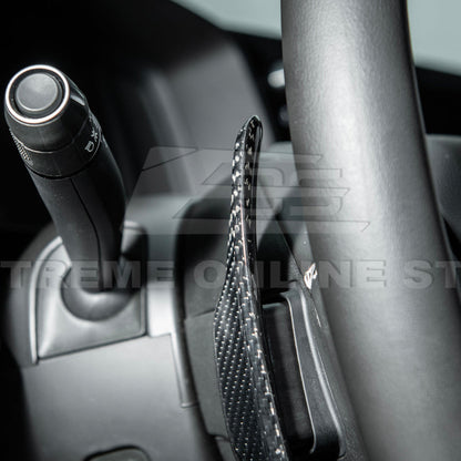 2020-Up Corvette C8 DRY CARBON FIBER Steering Wheel Paddle Shifters Replacement image 11
