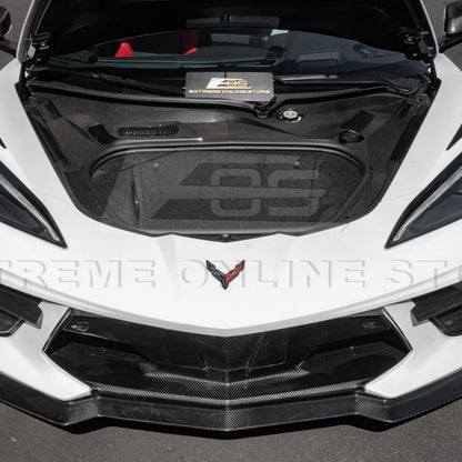 Corvette C8 DRY CARBON FIBER Front Trunk Trim Cover Kit image 5
