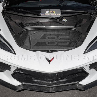 Corvette C8 DRY CARBON FIBER Front Trunk Trim Cover Kit image 50