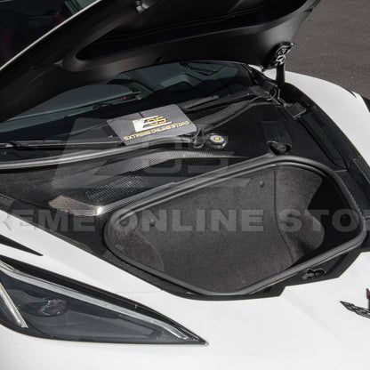 Corvette C8 DRY CARBON FIBER Front Trunk Trim Cover Kit image 6