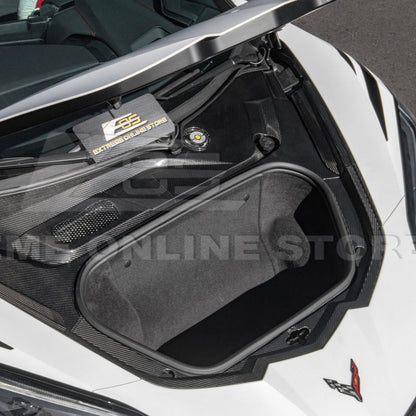 Corvette C8 DRY CARBON FIBER Front Trunk Trim Cover Kit image 51
