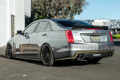 2016-19 Cadillac CTS-V Carbon Fiber Rear Trunk Wing Wickerbill Spoiler image 4
