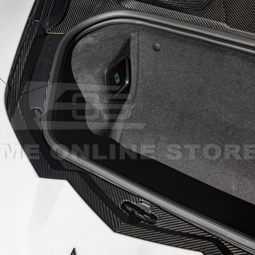 Corvette C8 DRY CARBON FIBER Front Trunk Trim Cover Kit image 52