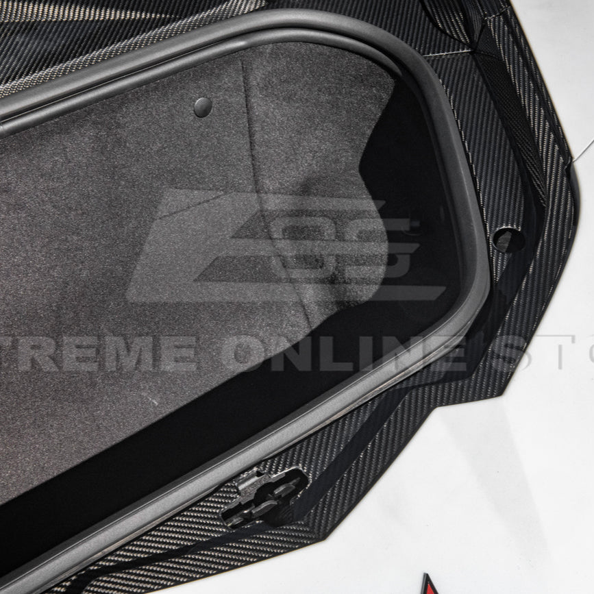 Corvette C8 DRY CARBON FIBER Front Trunk Trim Cover Kit image 8