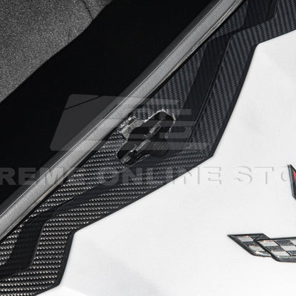 Corvette C8 DRY CARBON FIBER Front Trunk Trim Cover Kit image 54