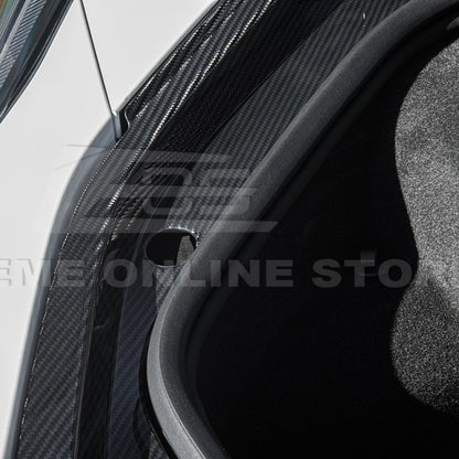 Corvette C8 DRY CARBON FIBER Front Trunk Trim Cover Kit image 10