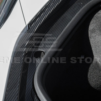 Corvette C8 DRY CARBON FIBER Front Trunk Trim Cover Kit image 56