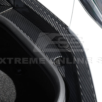 Corvette C8 DRY CARBON FIBER Front Trunk Trim Cover Kit image 11