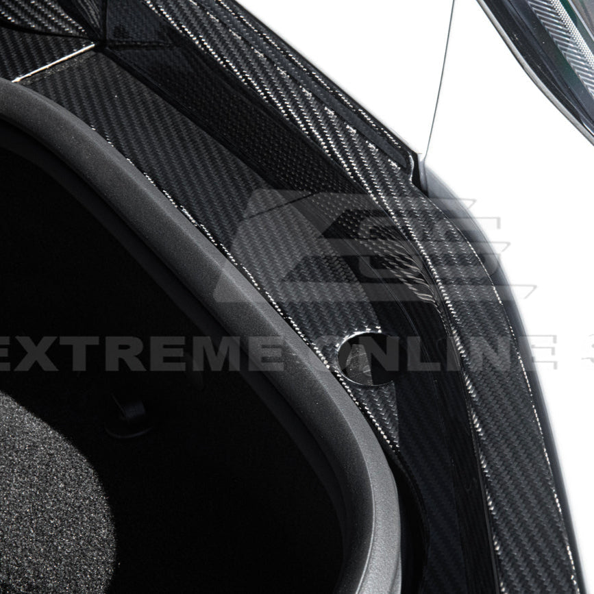 Corvette C8 DRY CARBON FIBER Front Trunk Trim Cover Kit image 57