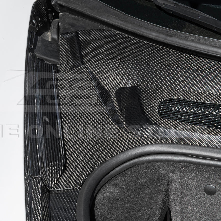 Corvette C8 DRY CARBON FIBER Front Trunk Trim Cover Kit image 12