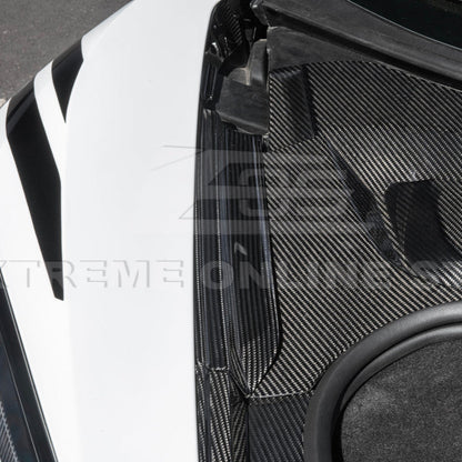 Corvette C8 DRY CARBON FIBER Front Trunk Trim Cover Kit image 71
