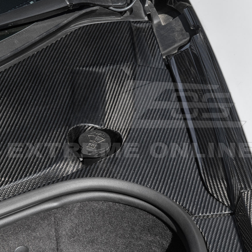Corvette C8 DRY CARBON FIBER Front Trunk Trim Cover Kit image 35