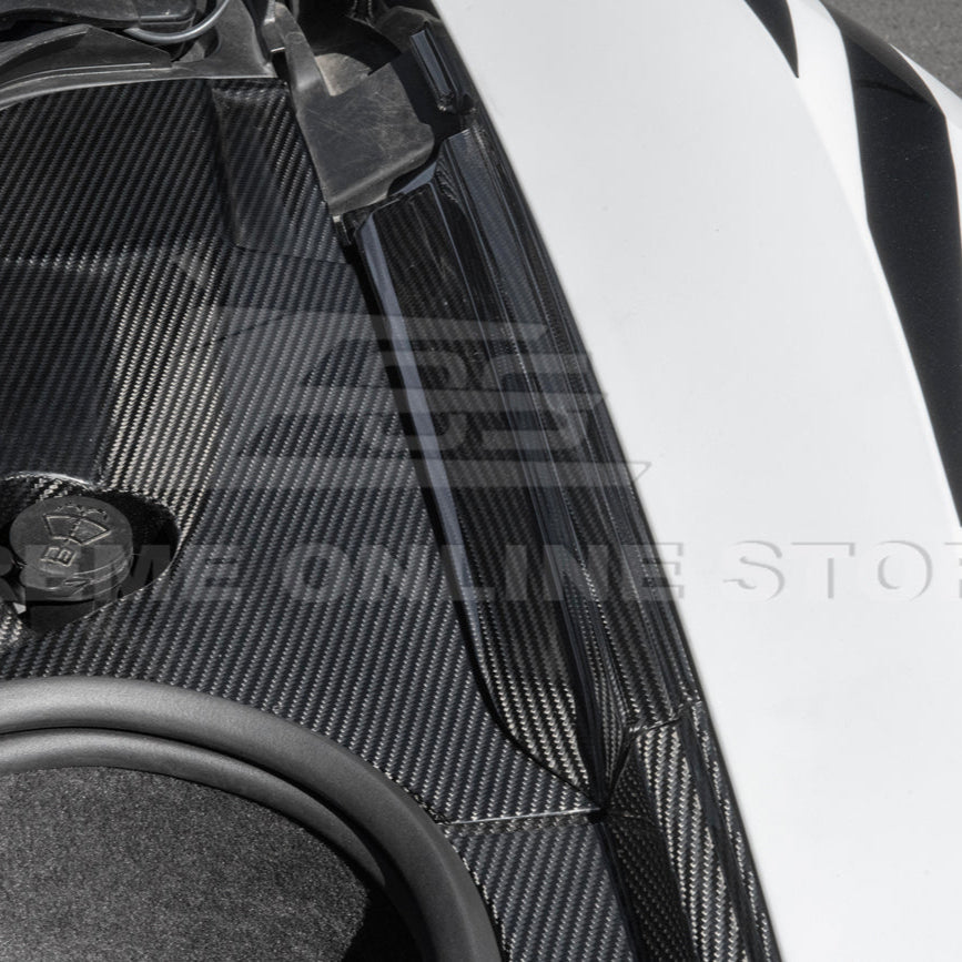 Corvette C8 DRY CARBON FIBER Front Trunk Trim Cover Kit image 72
