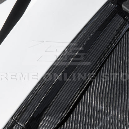 Corvette C8 DRY CARBON FIBER Front Trunk Trim Cover Kit image 14